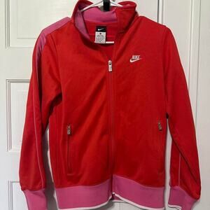 Nike pink and red zip up